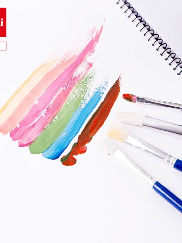 ديلي مجموعة فرشاة ألوان غواش - رأس مشطوف - أزرق - E73866